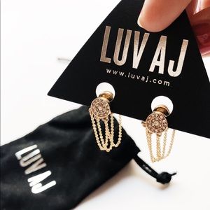 Cosmic coin chain studs -gold